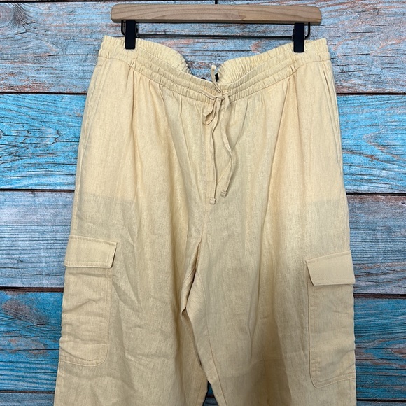 Banana Republic Linen Pants Joggers Large - Picture 2 of 8